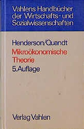 Stock image for Mikrokonomische Theorie. Eine mathematische Darstellung for sale by medimops