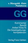 9783800611140: Das Bonner Grundgesetz (GG), Kommentar, 14 Bde., Bd.8, Artikel 70 bis 75