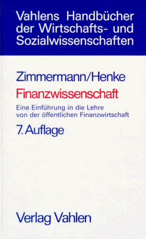 Imagen de archivo de Finanzwissenschaft a la venta por medimops