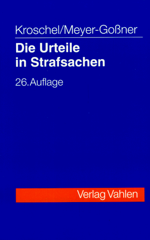 Stock image for Die Urteile in Strafsachen for sale by medimops
