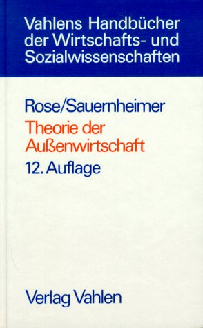 Stock image for Theorie der Auenwirtschaft for sale by medimops