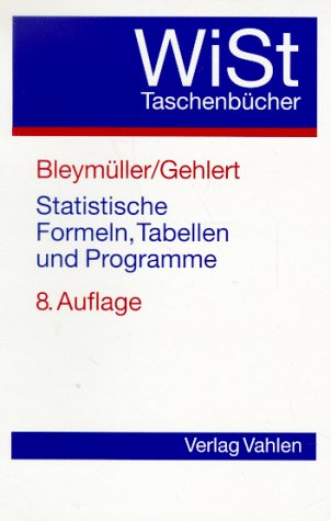 Beispielbild fr Statistische Formeln, Tabellen und Programme zum Verkauf von medimops