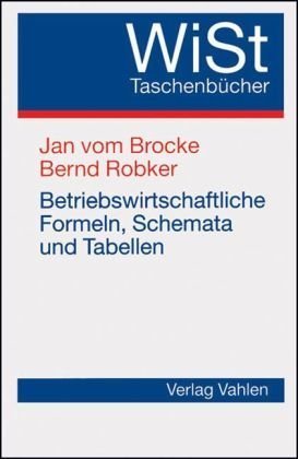 Beispielbild fr Betriebswirtschaftliche Formeln, Schemata und Tabellen zum Verkauf von medimops