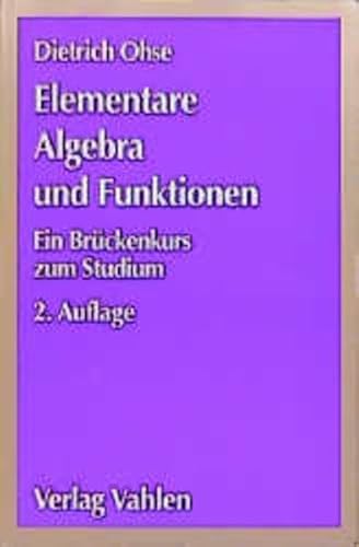Beispielbild fr Elementare Algebra und Funktionen. zum Verkauf von Ammareal