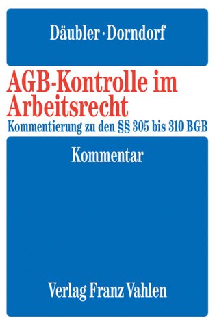 9783800630660: AGB-Kontrolle im Arbeitsrecht.