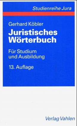 9783800631667: Juristisches Wrterbuch
