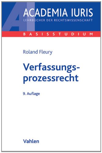 Imagen de archivo de Verfassungsprozessrecht a la venta por medimops