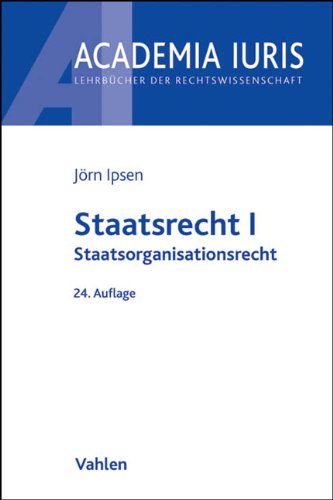 Staatsrecht I (9783800639793) by Unknown Author
