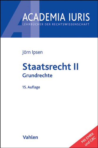 9783800639809: Staatsrecht II: Grundrechte