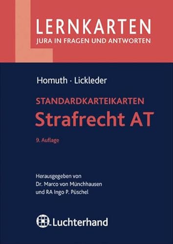 9783800640737: Strafrecht AT: Standardkarteikarten. 73 Karteikarten