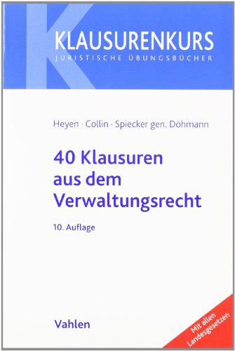 Stock image for 40 Klausuren aus dem Verwaltungsrecht for sale by medimops