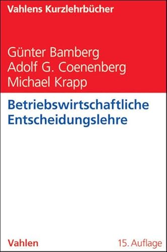 Stock image for Betriebswirtschaftliche Entscheidungslehre for sale by medimops