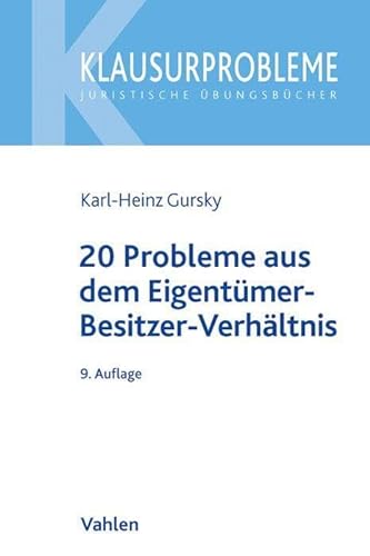 Imagen de archivo de 20 Probleme aus dem Eigentmer-Besitzer-Verhltnis a la venta por medimops