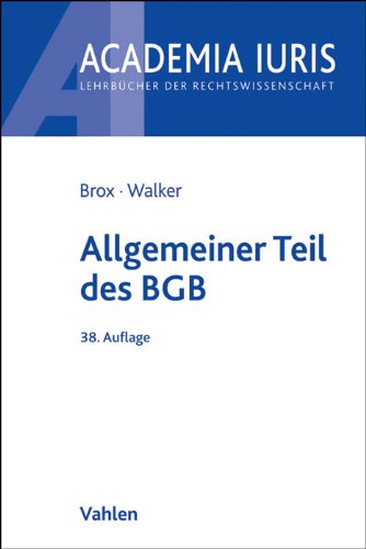 Stock image for Allgemeiner Teil des BGB for sale by medimops