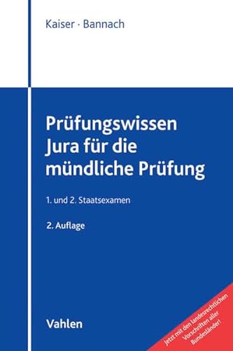 Stock image for Prfungswissen Jura fr die mndliche Prfung: 1. und 2. Staatsexamen for sale by medimops