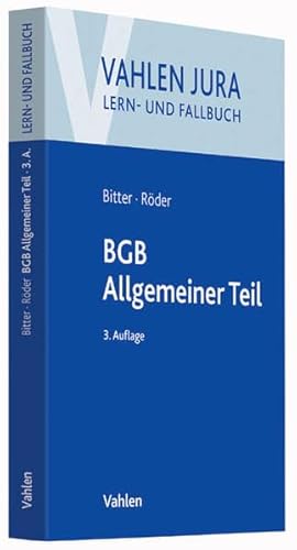 Beispielbild fr BGB Allgemeiner Teil (Vahlen Jura/Lehr- und Fallbuch) zum Verkauf von medimops