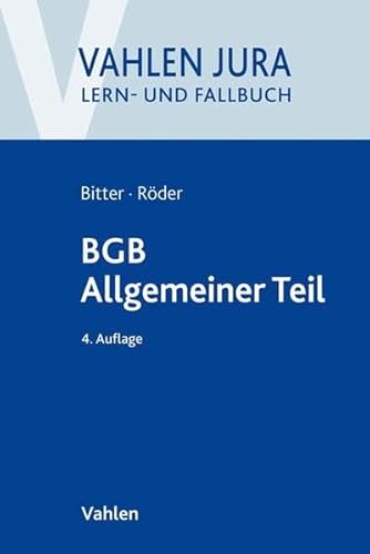 Beispielbild fr BGB Allgemeiner Teil (Vahlen Jura/Lehr- und Fallbuch) zum Verkauf von medimops