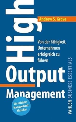 Beispielbild fr High Output Management -Language: german zum Verkauf von GreatBookPrices