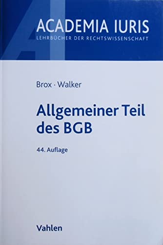 9783800662975: Allgemeiner Teil des BGB