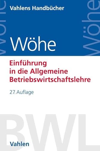 Beispielbild fr Einfhrung in die Allgemeine Betriebswirtschaftslehre zum Verkauf von Buchpark
