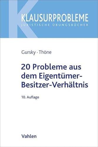 Beispielbild fr 20 Probleme aus dem Eigentmer-Besitzer-Verhltnis zum Verkauf von Blackwell's