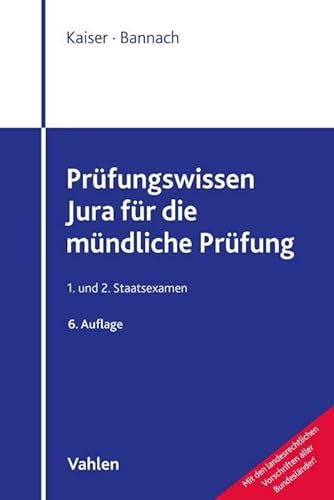 9783800672509: Prfungswissen Jura fr die mndliche Prfung: 1. und 2. Staatsexamen