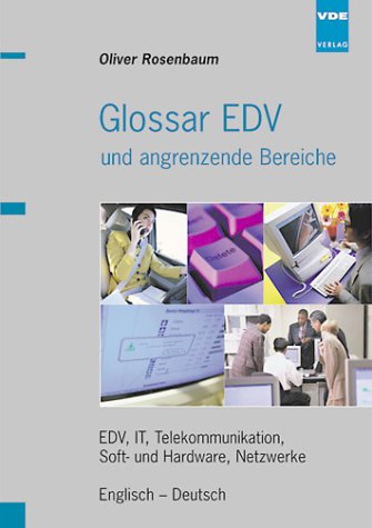 9783800724000: Glossar EDV und angrenzende Bereiche, Englisch-Deutsch