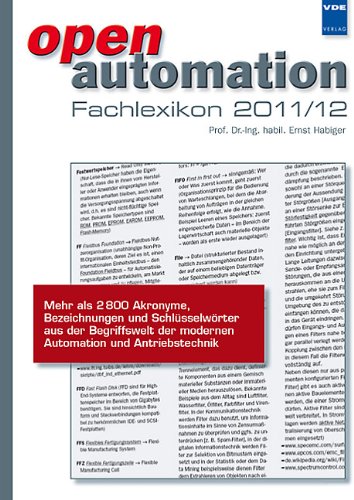 9783800733712: openautomation Fachlexikon 2011/12: Mehr als 2800 Akronyme, Bezeichnungen und Schlsselwrter aus der Begriffswelt der modernen Automation und Antriebstechnik