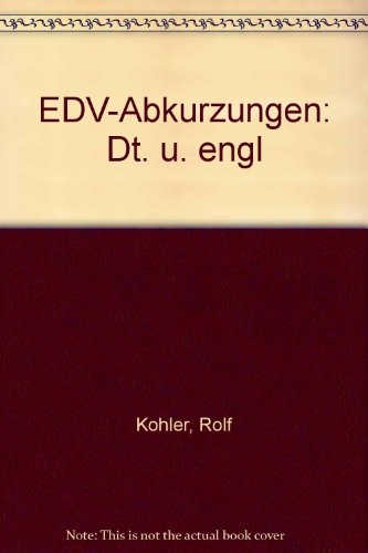 Beispielbild fr EDV-Abkrzungen zum Verkauf von Bernhard Kiewel Rare Books
