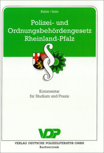 9783801105525: Polizei- und Ordnungsbehrdengesetz Rheinland-Pfalz