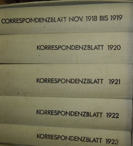 Correspondenzblatt der Generalkommission der Gewerkschaften Deutschlands /Korrespondenzblatt des ...