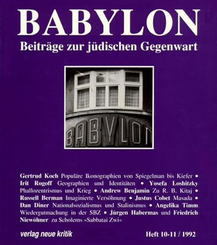 Beispielbild fr Babylon 10/11. Beitrge zur jdischen Gegenwart zum Verkauf von medimops