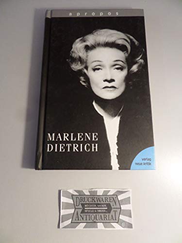 Beispielbild fr Apropos Marlene Dietrich. zum Verkauf von Steamhead Records & Books