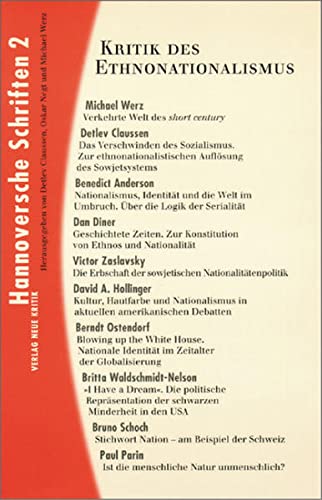 9783801503437: Hannoversche Schriften 2. Kritik des Ethnonationalismus