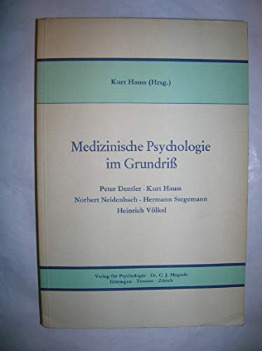 Imagen de archivo de Medizinische Psychologie im Grundriss. a la venta por Grammat Antiquariat