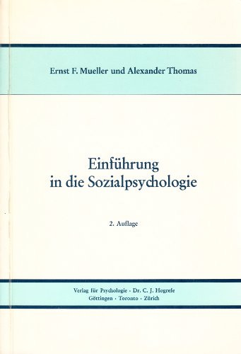 Beispielbild fr Einfhrung in die Sozialpsychologie zum Verkauf von Bernhard Kiewel Rare Books