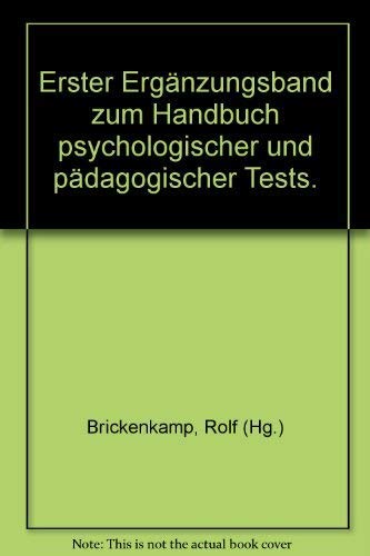 9783801701963: Erster Ergnzungsband zum Handbuch psychologischer und pdagogischer Tests.