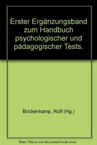 Stock image for Handbuch psychologischer und pdagogischer Tests. I. Ergnzungsband for sale by Versandantiquariat Felix Mcke