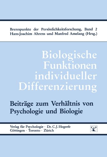 Beispielbild fr Biologische Funktionen individueller Differenzierung. Beitrge zum Verhltnis von Psychologie und Biologie, Bd 2 zum Verkauf von medimops