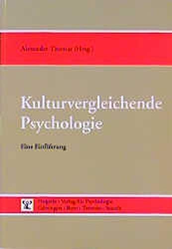 Beispielbild fr Kulturvergleichende Psychologie. Eine Einfhrung. zum Verkauf von Antiquariat Hans Hammerstein OHG