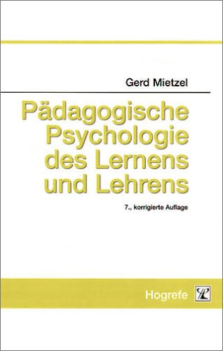 Imagen de archivo de Pdagogische Psychologie des Lernens und Lehrens a la venta por medimops