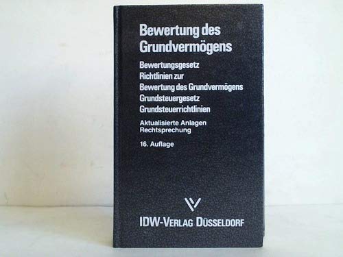 Stock image for Bewertung des Grundvermgens 1995 for sale by medimops