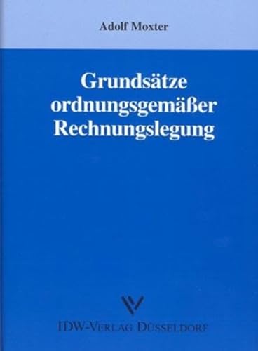 Beispielbild fr Grundstze ordnungsgemer Rechnungslegung zum Verkauf von bookdown