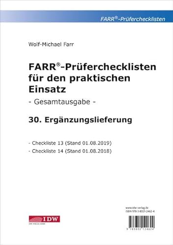 Stock image for Farr, Prfercheckl. 30. Erg.Lief. z. Grundwerk: 30. Ergnzungslieferung August 2019 zum Grundwerk for sale by medimops