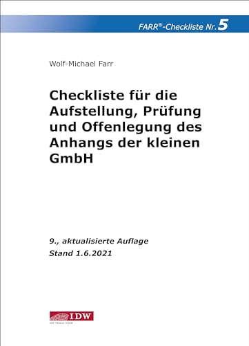 Stock image for Checkliste 5 (Anhang der kleinen GmbH) for sale by GreatBookPrices