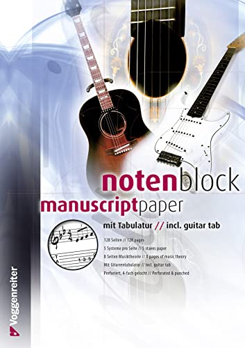 Stock image for Notenblock mit Tabulatur for sale by CONTINUO Noten-Buch-Versand