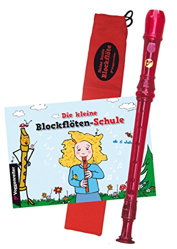 Beispielbild fr Buntes Blockflten-Set dt. GW: Rote Kunststoff-Blockflte, Wischer + Buch (im Blister) zum Verkauf von Revaluation Books