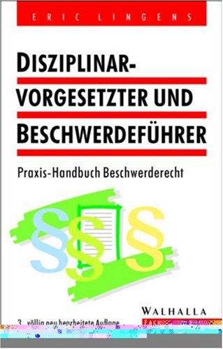 Imagen de archivo de Disziplinarvorgesetzter und Beschwerdefhrer a la venta por Bernhard Kiewel Rare Books