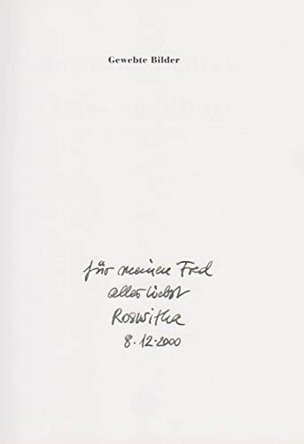 Stock image for Roswitha Grtzke. Gewebte Bilder. 1982-1999. Einleitung von Julius Grtzke. for sale by Worpsweder Antiquariat