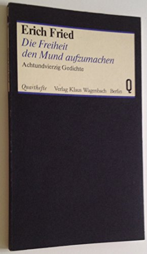 Beispielbild fr Die Freiheit, den Mund aufzumachen zum Verkauf von Gerald Wollermann